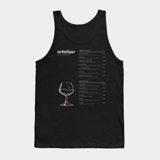 Wine Menu Tank Top